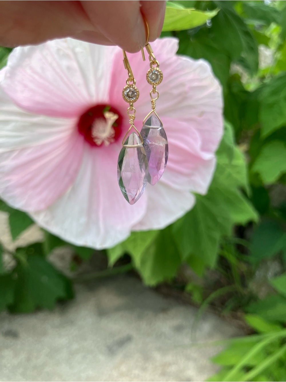 Amethyst drop earrings